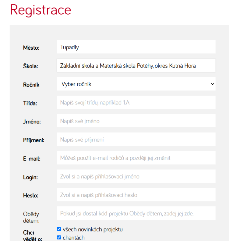 Registrace